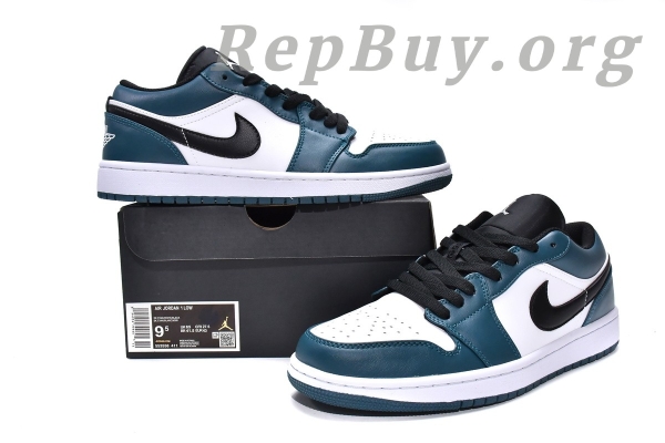 Top Version Air Jordan 1 Low Dark Teal 553558-411 - 图片 17