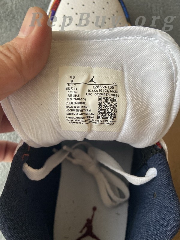 Top Version Air Jordan 1 Low Nothing But Net CZ8659-100 - Image 11