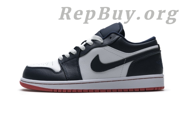 Top Version Air Jordan 1 Low Obsidian Ember Glow 553558-481 - Image 2