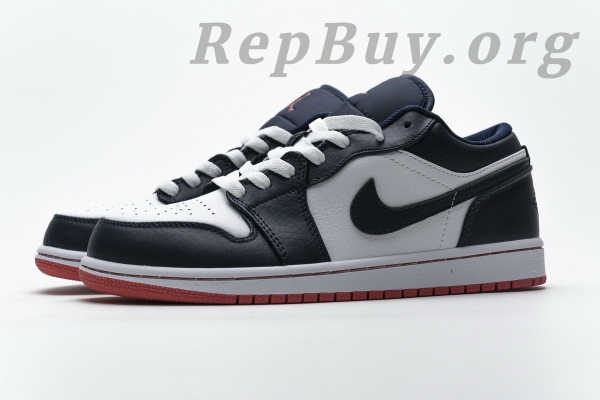 Top Version Air Jordan 1 Low Obsidian Ember Glow 553558-481 - Image 5