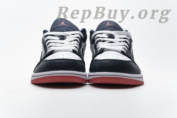 Top Version Air Jordan 1 Low Obsidian Ember Glow 553558-481 - Image 6