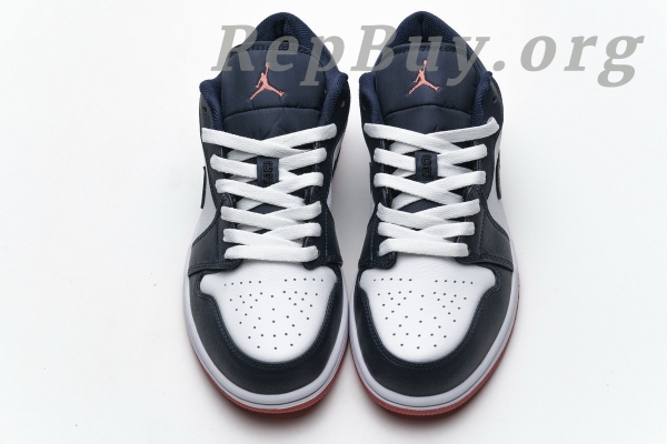 Top Version Air Jordan 1 Low Obsidian Ember Glow 553558-481 - Image 7