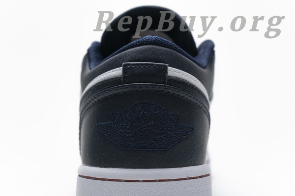 Top Version Air Jordan 1 Low Obsidian Ember Glow 553558-481 - Image 9