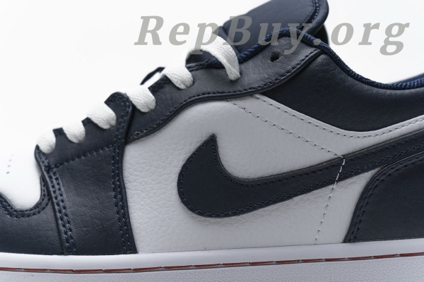 Top Version Air Jordan 1 Low Obsidian Ember Glow 553558-481 - Image 11