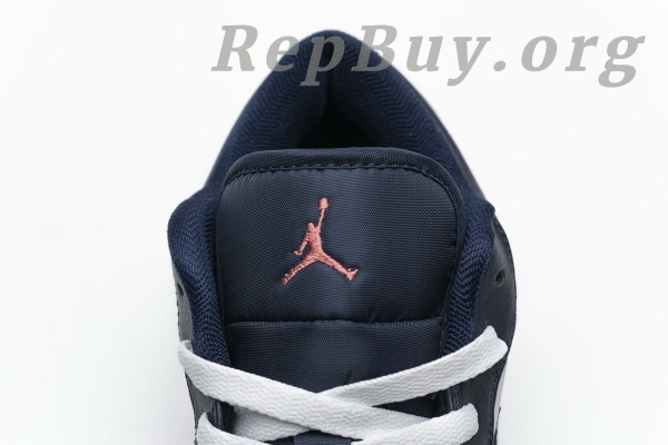 Top Version Air Jordan 1 Low Obsidian Ember Glow 553558-481 - Image 14