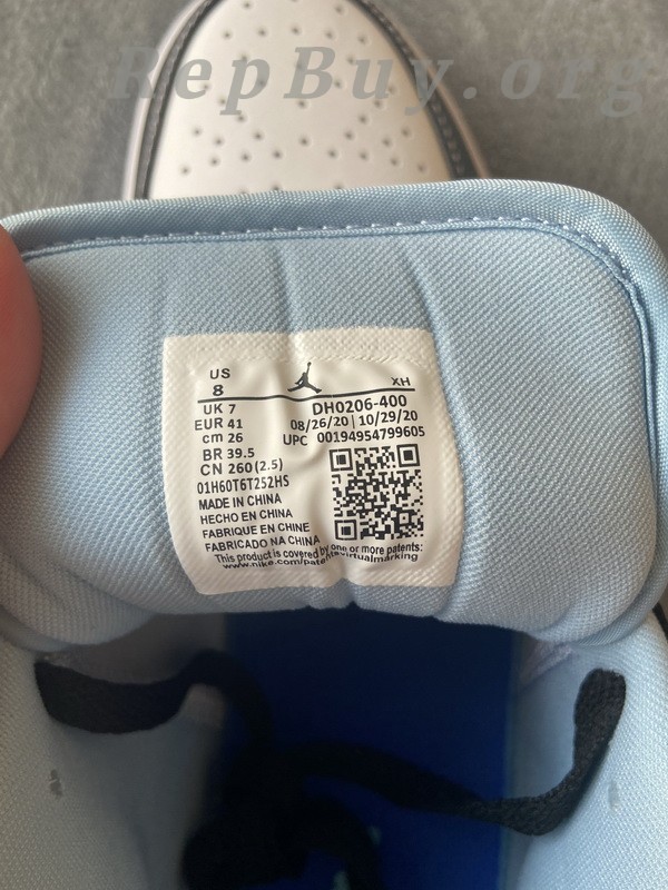 Top Version Air Jordan 1 Low Racer Blue White DH0206-400 - Image 8