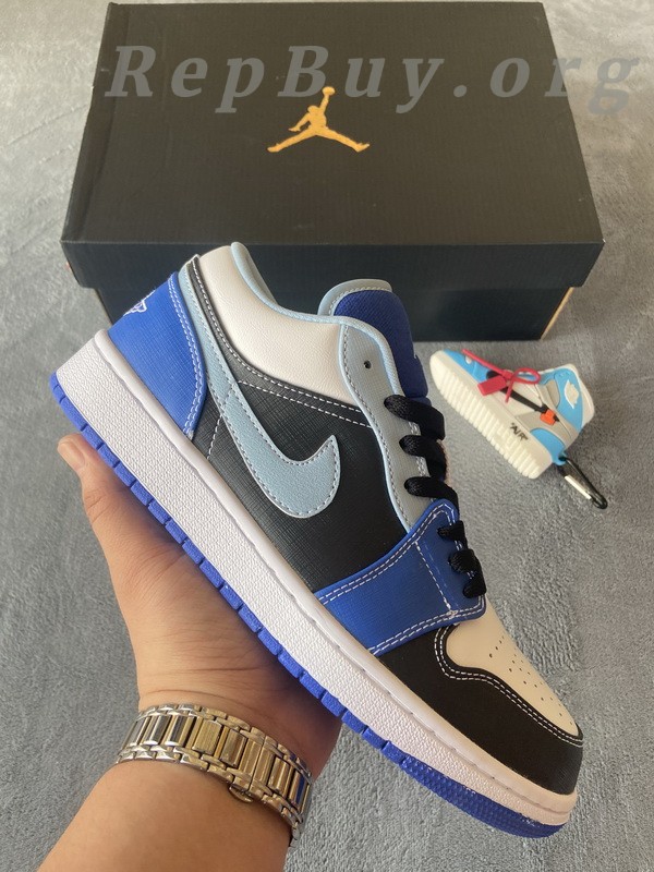 Top Version Air Jordan 1 Low Racer Blue White DH0206-400 - Image 10