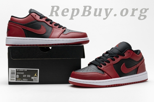 Top Version Air Jordan 1 Low Reverse Bred 553558-606 - 图片 19
