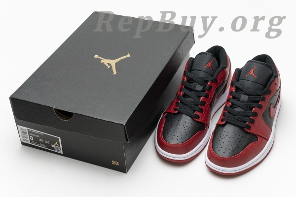 Top Version Air Jordan 1 Low Reverse Bred 553558-606 - 图片 18