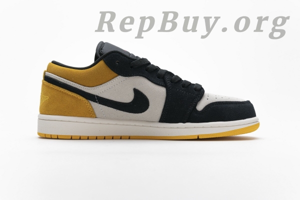 Top Version Air Jordan 1 Low Sail University Gold Black 553558-127 - Image 3