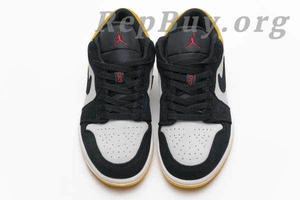 Top Version Air Jordan 1 Low Sail University Gold Black 553558-127 - Image 8