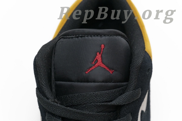 Top Version Air Jordan 1 Low Sail University Gold Black 553558-127 - Image 15