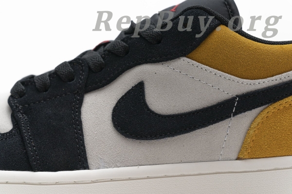 Top Version Air Jordan 1 Low Sail University Gold Black 553558-127 - Image 12