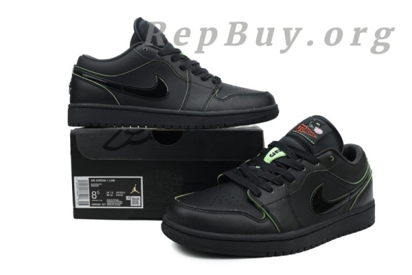Top Version Air Jordan 1 Low SE 'Black Cat Mascot' HM3690-001 - Image 10