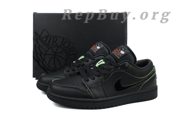 Top Version Air Jordan 1 Low SE 'Black Cat Mascot' HM3690-001 - Image 11