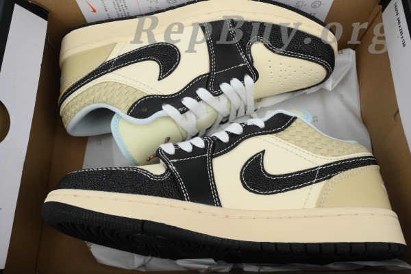 Top Version Air Jordan 1 Low SE 'Coconut Milk Black' HQ3437-101 - Image 12