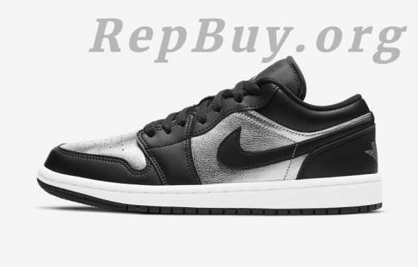 Top Version Air Jordan 1 Low SE Black Metallic Silver (W) DA5551-001