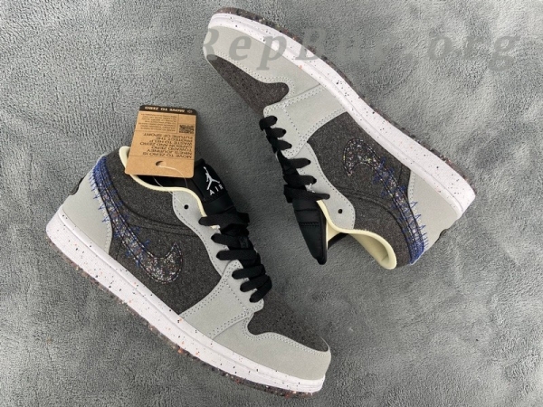 Top Version Air Jordan 1 Low SE Crater Black Grey DM4657-001 - Image 5