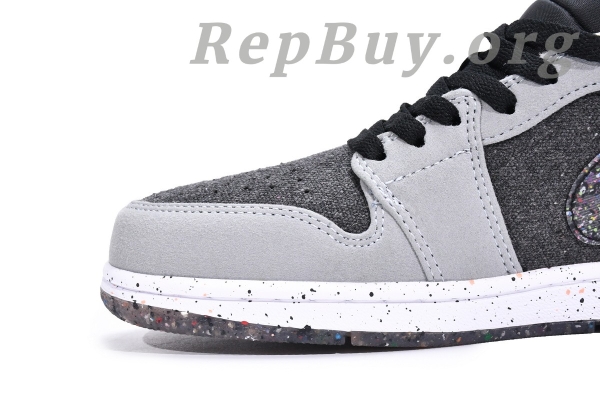 Top Version Air Jordan 1 Low SE Crater Black Grey DM4657-001 - Image 9
