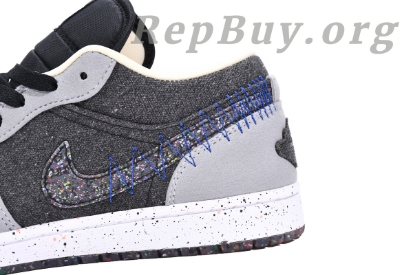 Top Version Air Jordan 1 Low SE Crater Black Grey DM4657-001 - Image 10