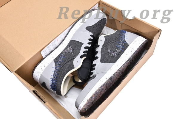 Top Version Air Jordan 1 Low SE Crater Black Grey DM4657-001 - Image 18