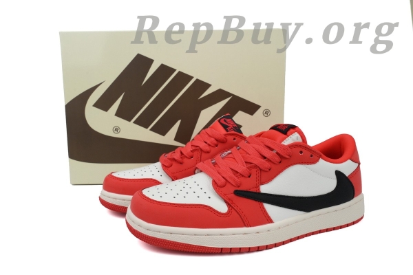 Top Version Air Jordan 1 Low Travis Scott  Red DM7688-100 - Image 11