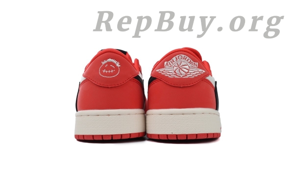 Top Version Air Jordan 1 Low Travis Scott  Red DM7688-100 - Image 3