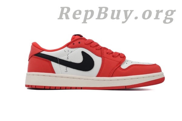 Top Version Air Jordan 1 Low Travis Scott  Red DM7688-100 - Image 2