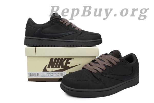 Top Version Air Jordan 1 Low Travis Scott  Velvet Brown DM7866-202 - Image 10