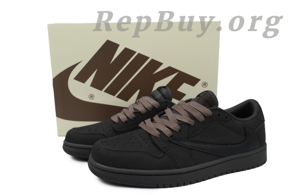 Top Version Air Jordan 1 Low Travis Scott  Velvet Brown DM7866-202 - Image 11