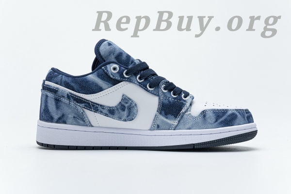 Top Version Air Jordan 1 Low Washed Denim CZ8455-100 - 图片 3