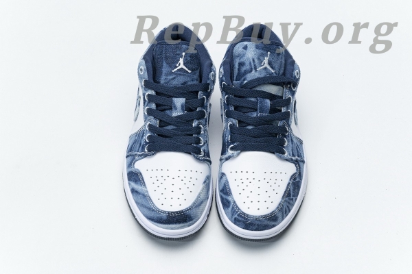 Top Version Air Jordan 1 Low Washed Denim CZ8455-100 - 图片 8