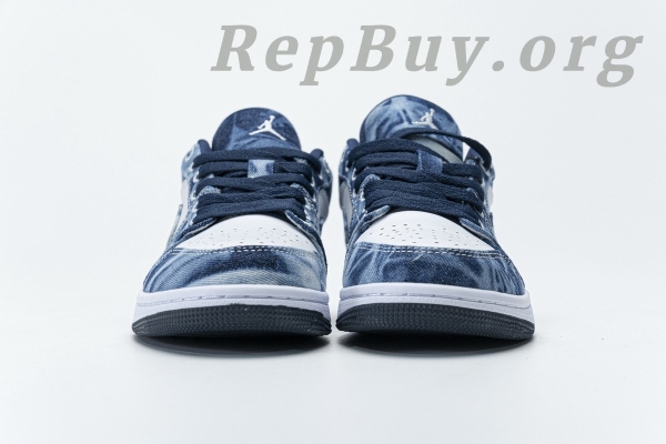 Top Version Air Jordan 1 Low Washed Denim CZ8455-100 - 图片 7