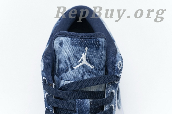 Top Version Air Jordan 1 Low Washed Denim CZ8455-100 - 图片 11