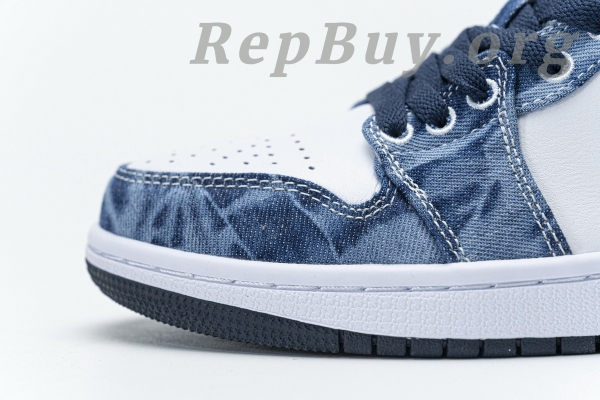 Top Version Air Jordan 1 Low Washed Denim CZ8455-100 - 图片 14