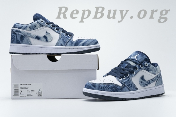 Top Version Air Jordan 1 Low Washed Denim CZ8455-100 - 图片 19