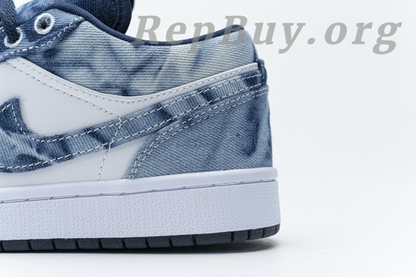 Top Version Air Jordan 1 Low Washed Denim CZ8455-100 - 图片 16