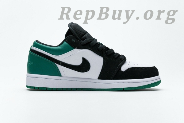 Top Version Air Jordan 1 Low White Black Mystic Green 553558-113 - Image 3