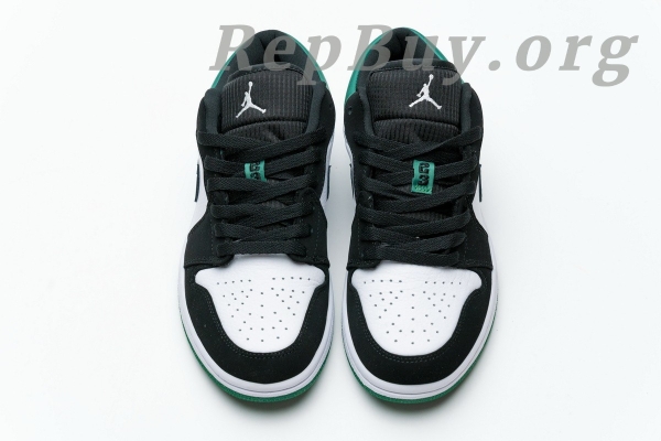 Top Version Air Jordan 1 Low White Black Mystic Green 553558-113 - Image 6