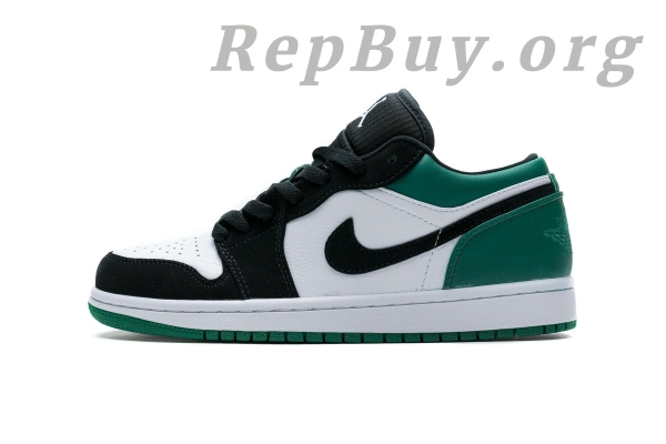 Top Version Air Jordan 1 Low White Black Mystic Green 553558-113