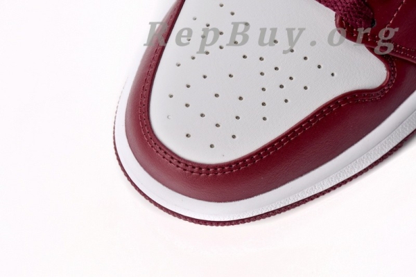 Top Version Air Jordan 1 Low White Bordeaux 553558-615 - Image 3