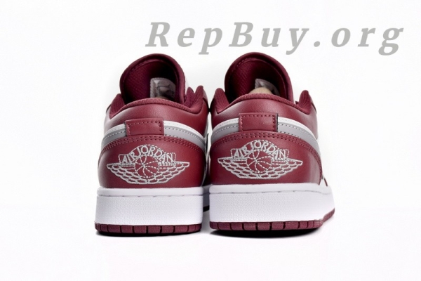 Top Version Air Jordan 1 Low White Bordeaux 553558-615 - Image 5