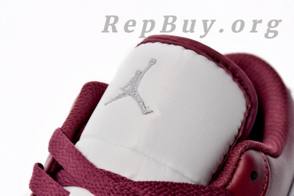 Top Version Air Jordan 1 Low White Bordeaux 553558-615 - Image 7
