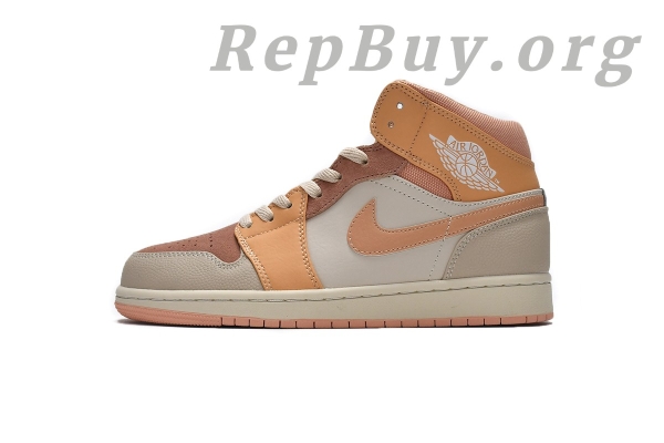 Top Version Air Jordan 1 Mid Apricot Orange (W) DH4270-800 - Image 2