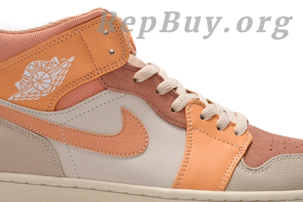 Top Version Air Jordan 1 Mid Apricot Orange (W) DH4270-800 - Image 12