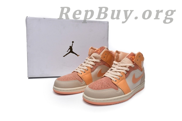 Top Version Air Jordan 1 Mid Apricot Orange (W) DH4270-800 - Image 18