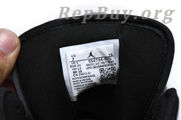 Top Version Air Jordan 1 Mid Black Chile Red White 554724-075 - Image 7
