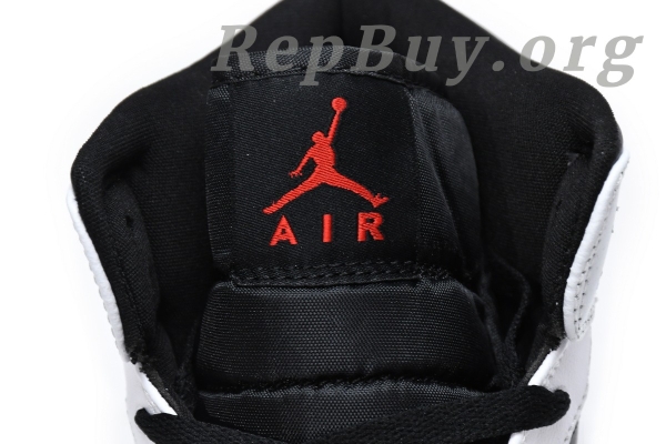 Top Version Air Jordan 1 Mid Black Chile Red White 554724-075 - Image 12