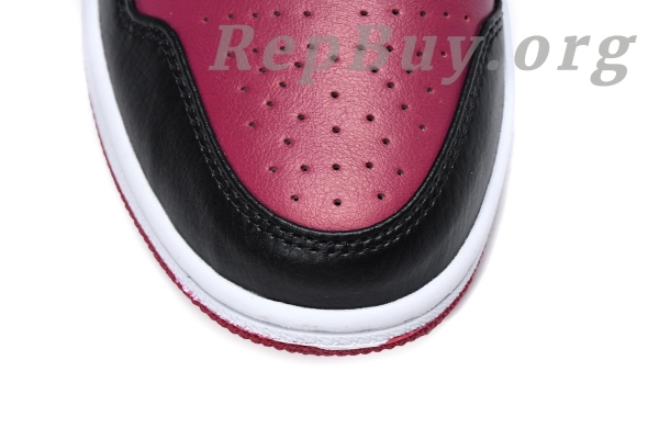 Top Version AirJordan 1 Mid Bred Toe 554724-066 - 图片 14