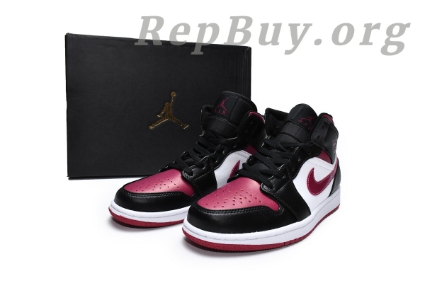 Top Version AirJordan 1 Mid Bred Toe 554724-066 - 图片 16